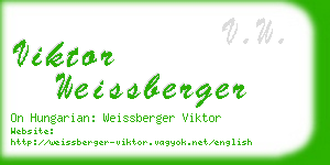 viktor weissberger business card